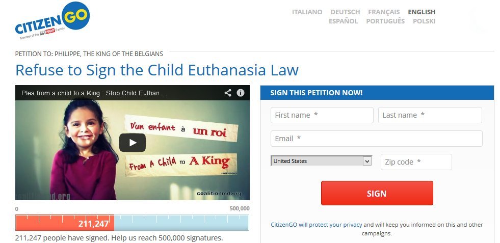 Refuse to Sign the Child Euthanasia Law  CitizenGO